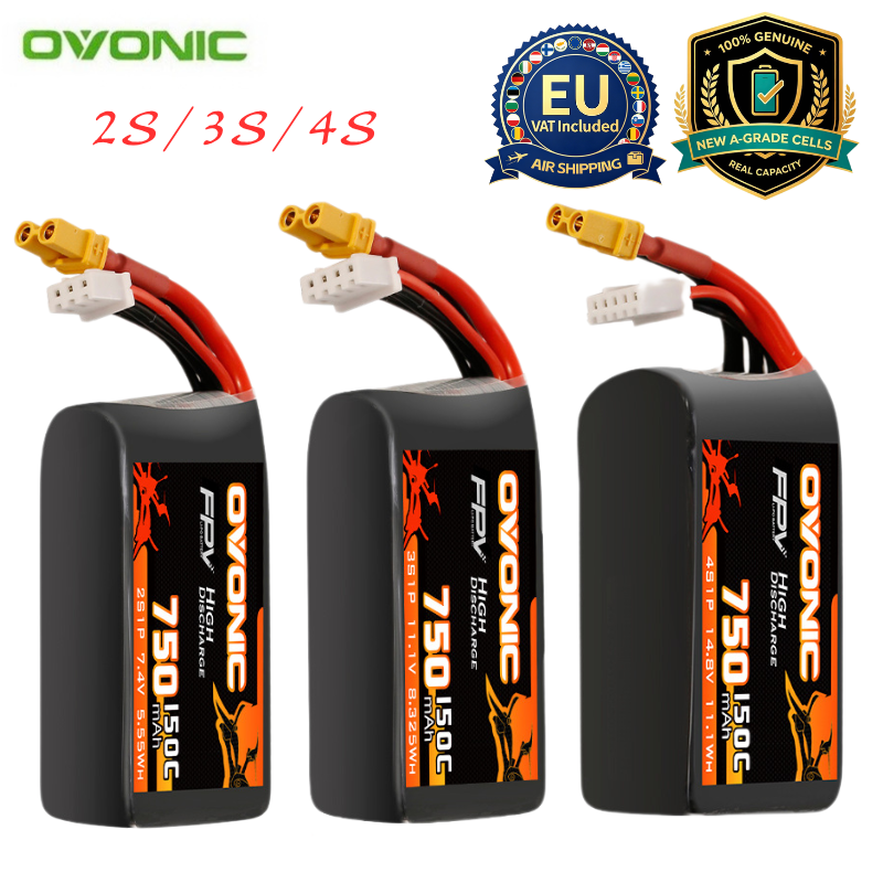 Drone Battery 3S - HOT OVONIC 150C 750mAh 7.4V/11.1V/14.8V Lipo-batterij