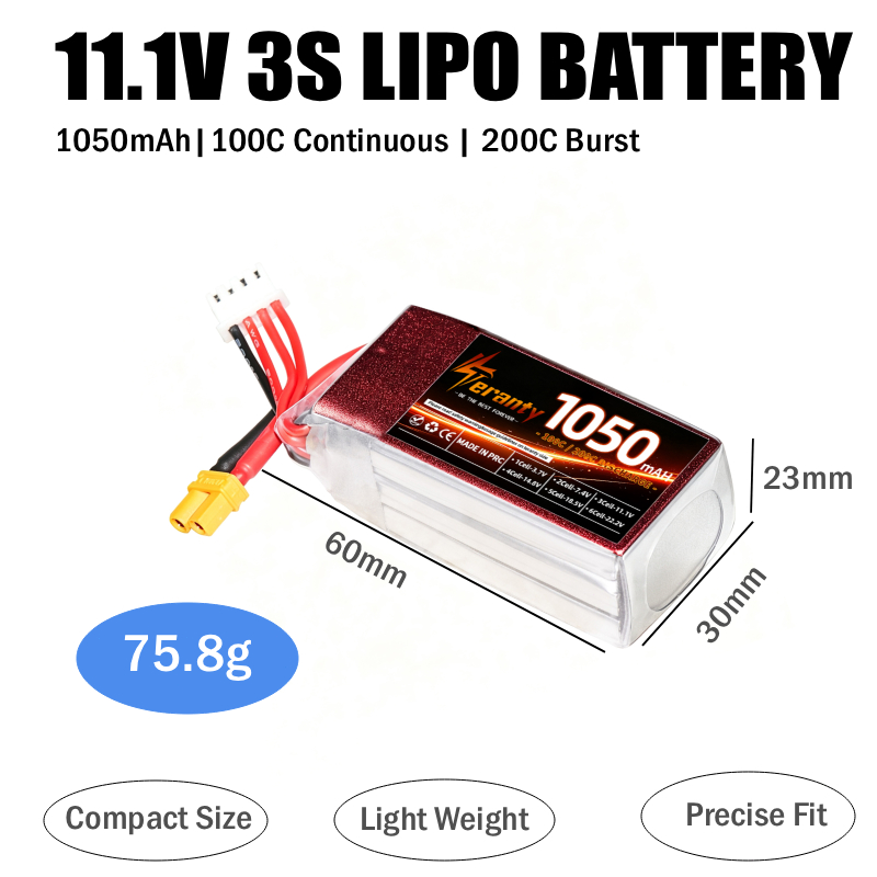 2PCS 1050mAh 2S 3S 4S RC Lipo  - Drone Battery 3S recensie en prijs