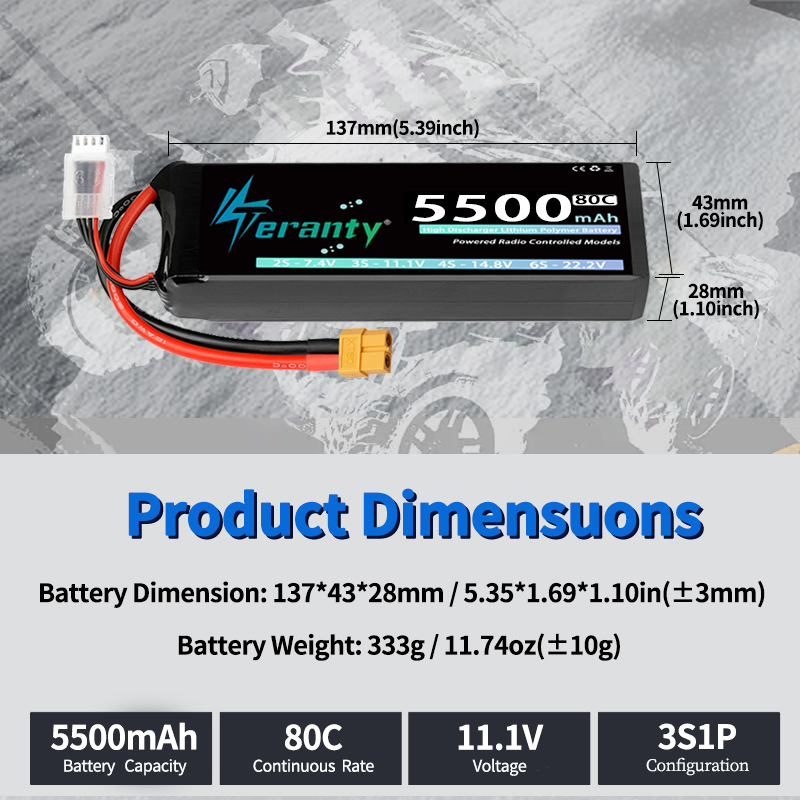 1/2 stuks TERANTY 3S Lipo-batt - Drone Battery 3S recensie en prijs